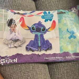Disney Stitch AirWalker Balloon with Purple and Orange Accents